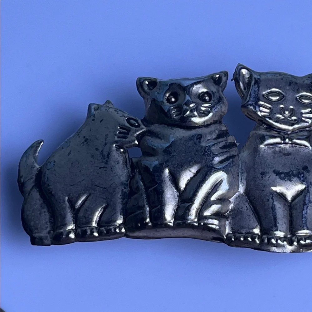Vintage Large Gold Tone Cat's Hair Barrette, Hair Clip